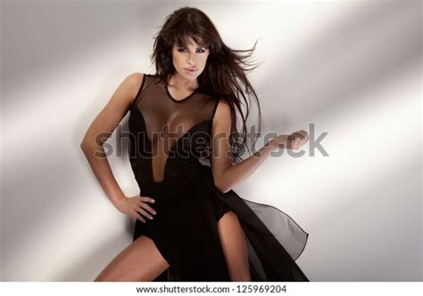 Стоковая фотография Attractive Young Sexy Brunette Woman Long Shutterstock