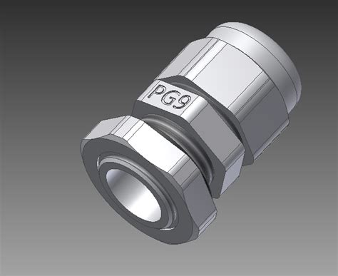 Кабельный ввод PG9 - Чертежи, 3D Модели, Проекты, Электроснабжение и ...