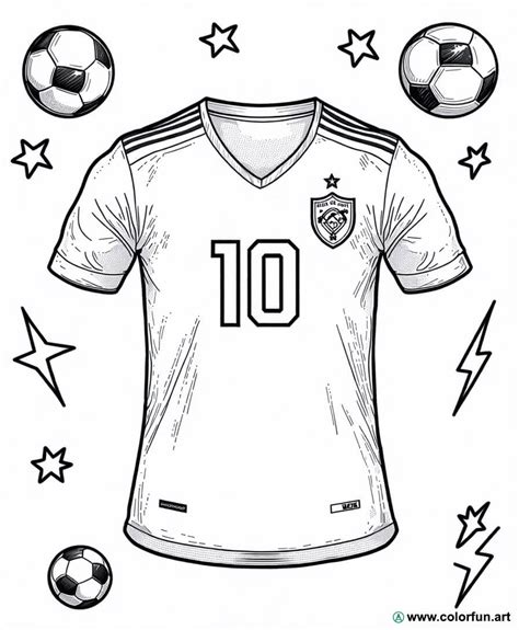 Desenhos para colorir de camisa de futebol de jogadores Para Baixar ou ...