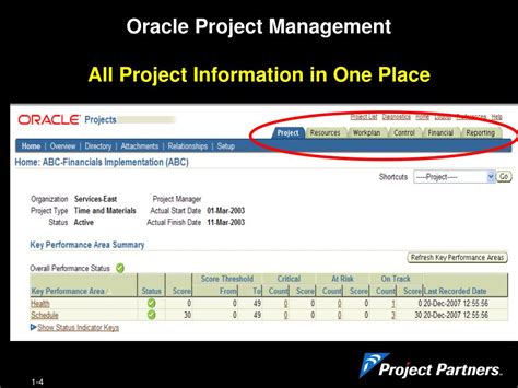 managing projects  oracle project management pjt