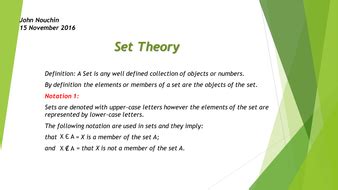 set theory teaching resources