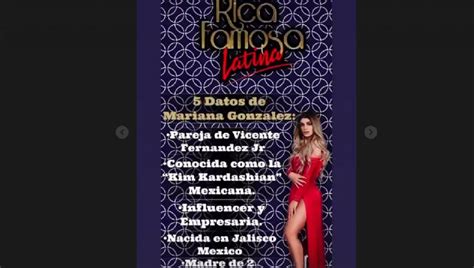 Novia de Vicente Fernández Jr en Rica famosa latina Cómo es el show