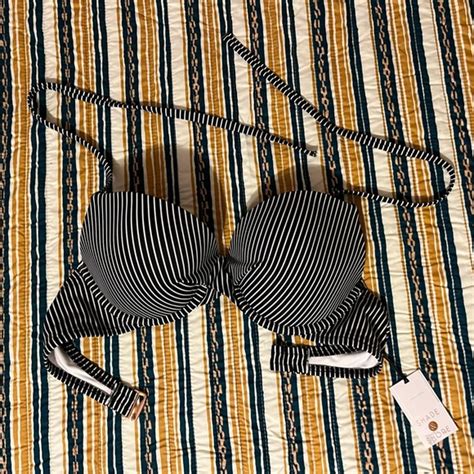 Shade Shore Swim Shade Shore Black White Striped Swim Bikini