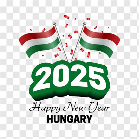 Hungary 2025 Happy New Year Vector, 2025, 2025 Hungary, 2025 Hungary