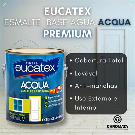 Eucatex Esmalte Base Gua Acetinado Acqua Branco L E Colorido L