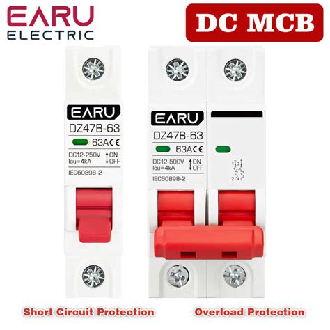 DC12V 24V 48V 36V MCB Battery Car Protector Mini Circuit Breaker DZ47