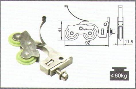 Комплект роликов для шкафа-купе симметричных/асимметричных 2-х колесные