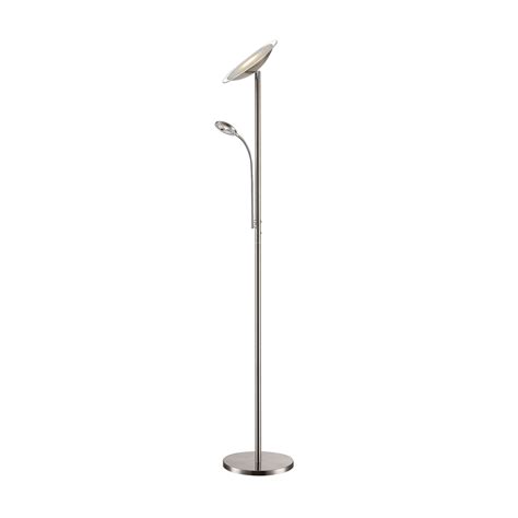 Malea LED uplight golvlampa med läsarm nickel Lamp24 se