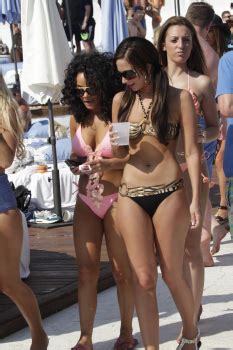 Tulisa Contostavlos In A Black And Gold Zebra Bikini In Marbella May Lq Tagged HQ