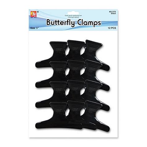 3″ Butterfly Clamps 12 Pcs Beauty Town International Inc