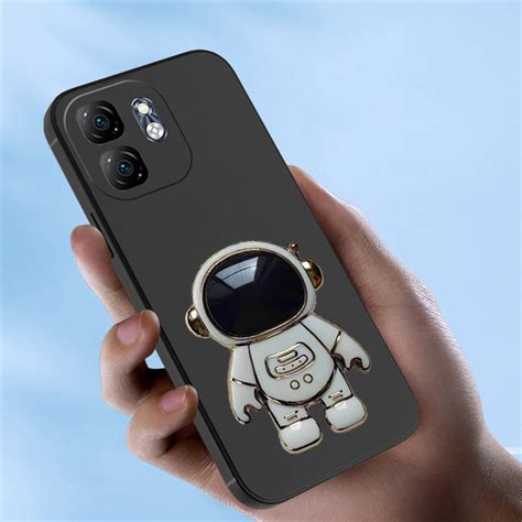For Infinix Hot I I Pro Case Fashionable Cartoon Astronaut Stand Dustproof Smooth For