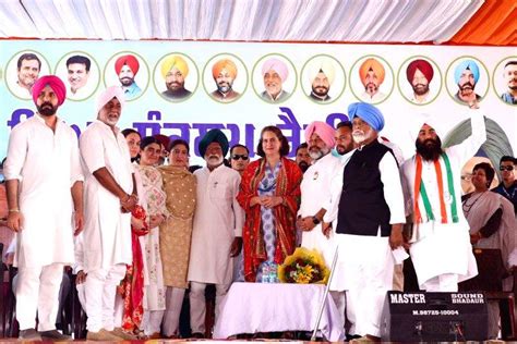 Fatehgarh Sahib Congress Leader Priyanka Gandhi Attends A Public