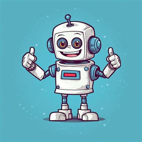 Premium Ai Image Cute Robot Illustration