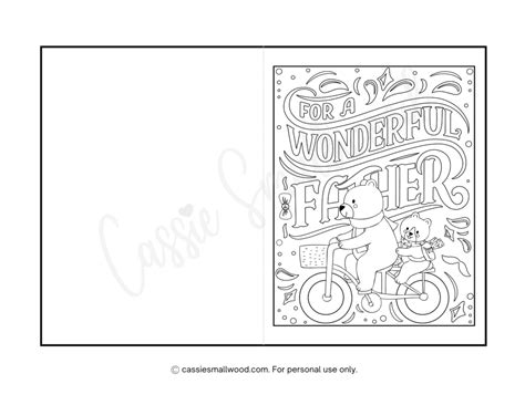 21 Cute Free Printable Fathers Day Cards To Color Cassie Smallwood