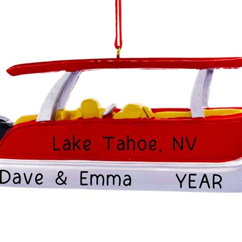 Personalized Pontoon Christmas Ornament Etsy
