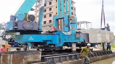 Setup Heavy Hydraulic Piling Machine Powerful Hydraulic Injection