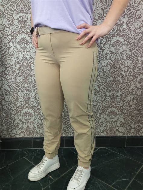 Купить Брюки женские Devatex батал цвет беж, цена 1000 грн — Prom.ua ...
