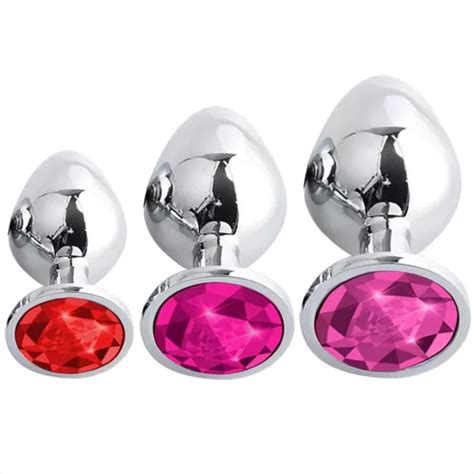 Kit 3 Plug Anal Inox Pedra Tamanhos P M G Excita Orgasmo MercadoLivre