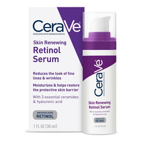 CeraVe Skin Renewing Retinol Serum, 1 fl oz, Anti-aging Face Serum ...