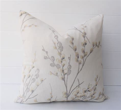 Laura Ashley Pussy Willow Dove Grey Cushion Off White Dove Etsy
