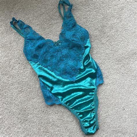 Victoria Secret Lingerie Blue Bodysuit This Is An Depop