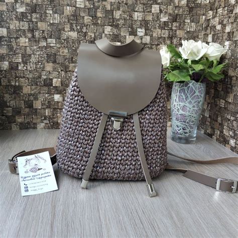 Вязаный рюкзак. Рюкзак из шнура. Модный рюкзак | Bags, Backpacks ...