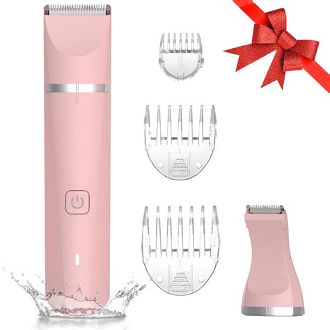 Bikini Trimmer Women 2 In 1 IPX7 Waterproof Wet Dry Use Body Hair Trimmer And Pubic Hair