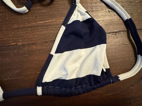 Wicked Weasel Sailer Stripe Tri Top Bikini New Sexy EBay
