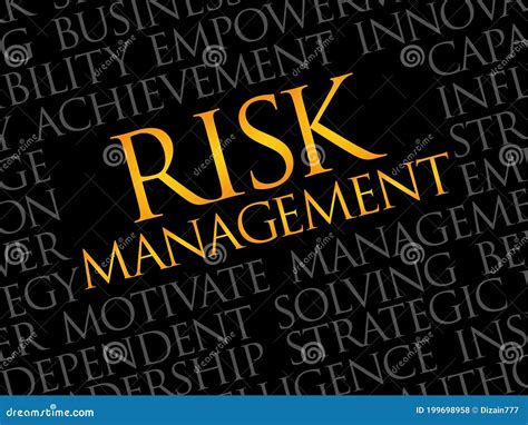 Risk Management Word Cloud Stock Illustration Illustration Of