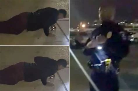 Naked Driver Wrestles With Police In The Freezing Snow After Leaping From Car He Crashed Into A