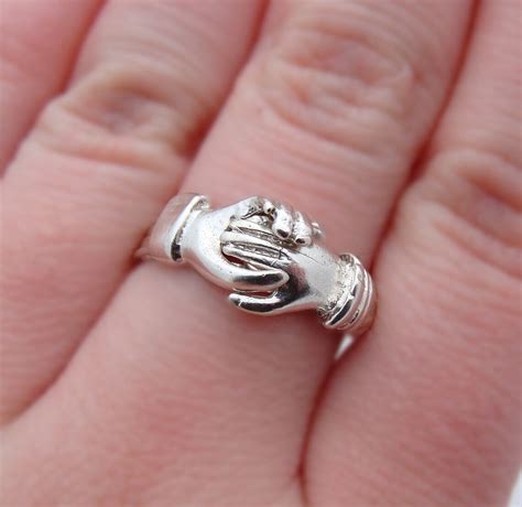 Gimmal Betrothal Ring Sterling Silver Etsy