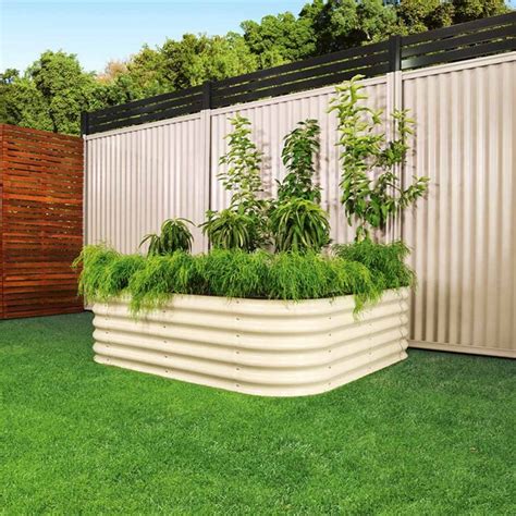 stratco    modular raised garden bed cream