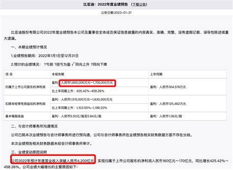 利润同比增超四倍！比亚迪2022年营收预期超4200亿元，2023年新车销量瞄准400万辆 每日经济网