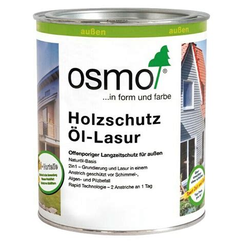 Osmo Holzschutz Öl Lasur Ebenholz 750 ml Seidenmatt BAUHAUS