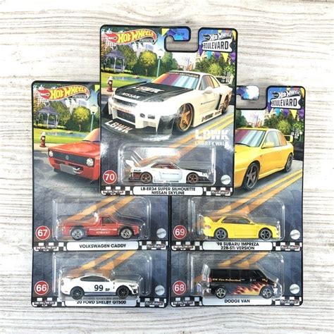 Jual Hot Wheels Premium Boulevard Set Pcs Lbwk Putih Nissan Subaru Shelby Shopee Indonesia