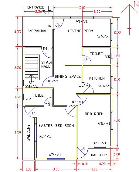Representative Residential Building Layout Plan For Construction In