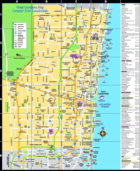Fort Lauderdale Tourist Attractions Map Fort Lauderdale Florida Map