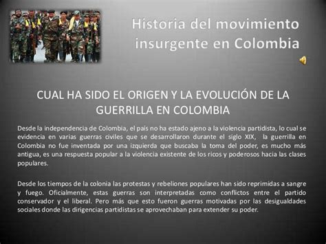 Contexto Historico De Colombia El Surgimiento De Las Guerrillas En Colombia