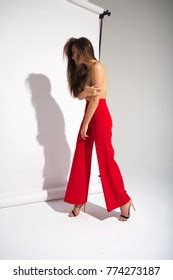 Beautiful Naked Woman Perfect Body Red Stock Photo Edit Now 774273187