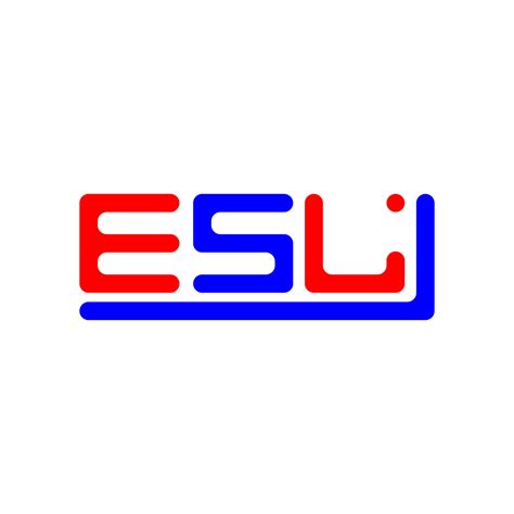 ESL letter logo creative design with vector graphic, ESL simple and ...