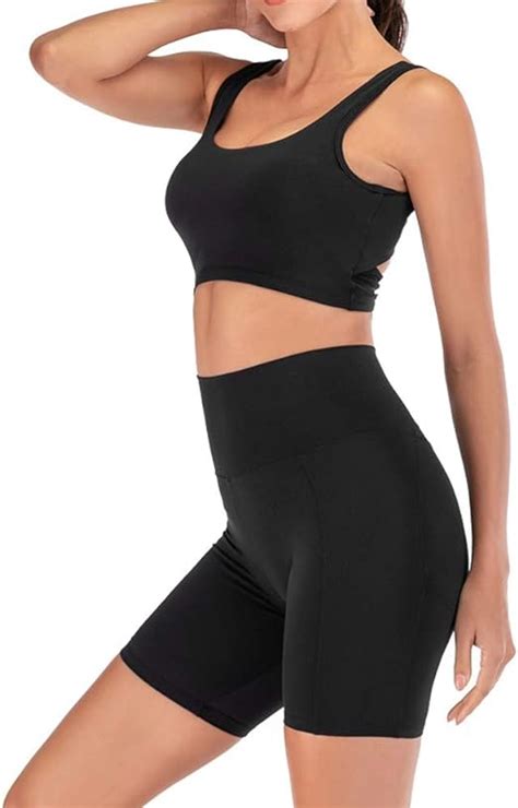 Mnbghj Yoga Sets Kurze Sportbekleidung F R Frauen Fitnessstudio Fitness