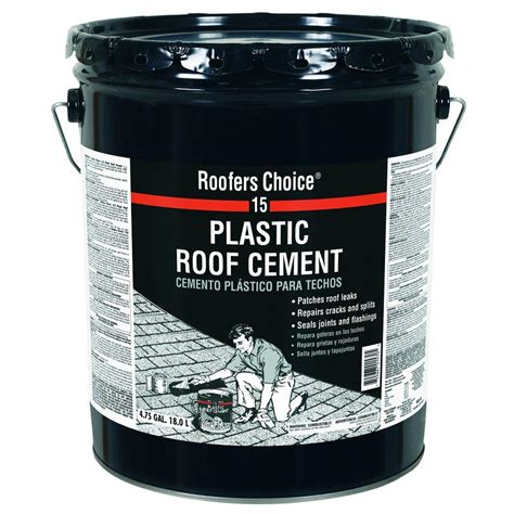 Roofers Choice 4 75 Gal Plastic Roof Cement Rc015470 The Home Depot