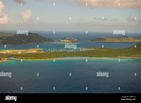 aerial  beef island british virgin islands stock photo alamy