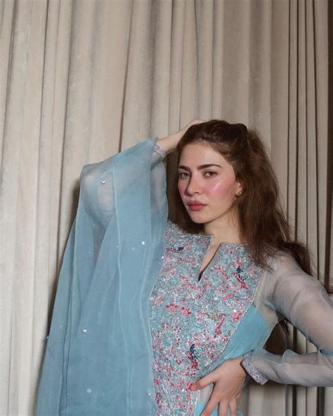 Naimal Khawar Embracing Elegance In Light Blue Traditional Festive