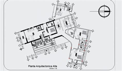 Architectural plan design drawing of modern house design - Cadbull