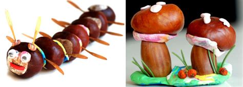 Осенние поделки из каштанов