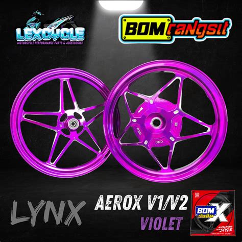 Bom Rangsit Bomx Lynx Cnc Mags Aerox V1v2 Star Mags 14s 5 Spokes
