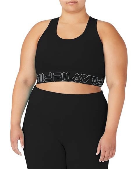 Fila Plus Size All Day Racerback High Impact Sports Bra Macys