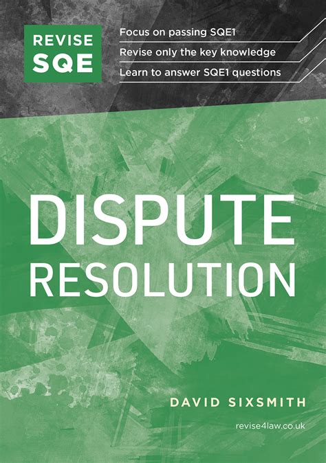 Sqe1 Dispute Resolution Book And Ebook Revisesqe