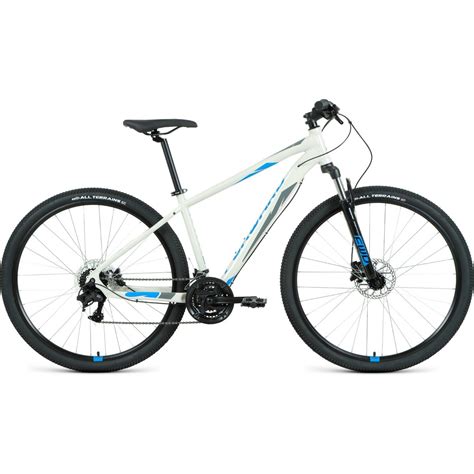 Велосипед FORWARD APACHE 29 3.2 disc, рама 17", 2020-2021, серый/синий ...